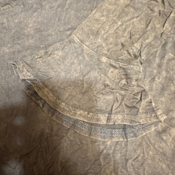 Olive Green Mineral Washed Long Sleeve T-Shirt  (2) - Picture 2 of 8